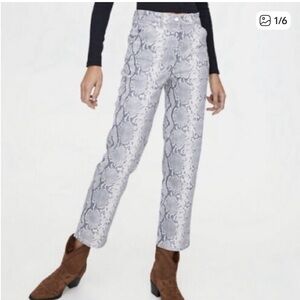 Aritzia Wilfred Free Kelsey Pants Snakeskin Print Size 4